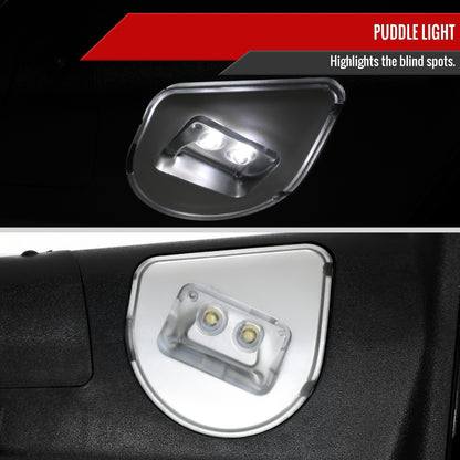 2019-2022 Ram 2500 3500 Chrome Power Adjustable, Auto-Fold, BSD & Heated Side Mirror w/ LED Puddle and Turn Signal Light - Passenger Side Only