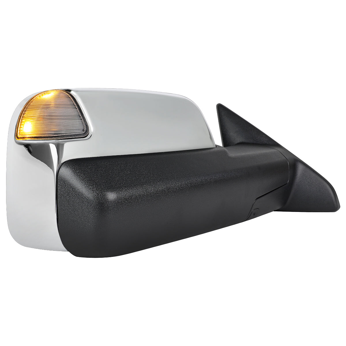 2019-2022 Ram 2500 3500 Chrome Power Adjustable, Auto-Fold, BSD & Heated Side Mirror w/ LED Puddle and Turn Signal Light - Passenger Side Only