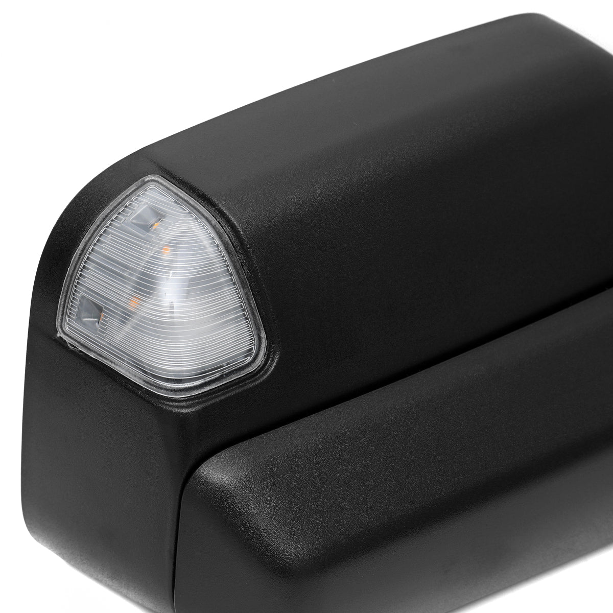 2019-2022 Ram 2500 3500 Black Power Adjustable, Manual Fold, BSD & Heated Side Mirror w/ LED Puddle and Turn Signal Light - Passenger Side Only