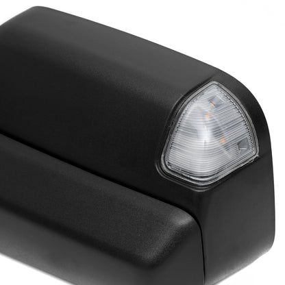 2019-2022 Ram 2500 3500 Black Power Adjustable, Auto-Fold, BSD & Heated Side Mirror w/ LED Puddle and Turn Signal Light - Driver Side Only