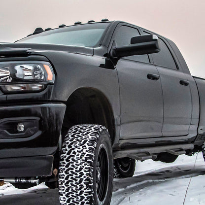 2019-2022 Ram 2500 3500 Black Power Adjustable, Auto-Fold, BSD & Heated Side Mirror w/ LED Puddle and Turn Signal Light - Driver Side Only