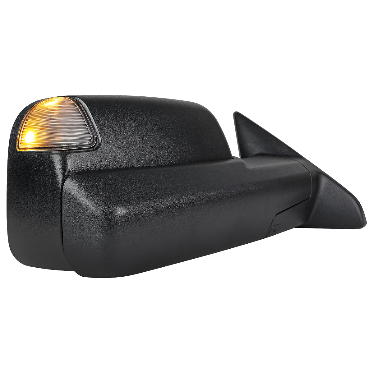 2019-2022 Ram 2500 3500 Black Power Adjustable, Auto-Fold, BSD & Heated Side Mirror w/ LED Puddle and Turn Signal Light - Passenger Side Only