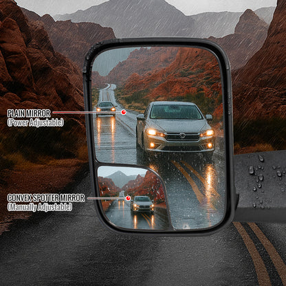 1994-1997 Dodge RAM Power Adjustable, Manual Fold & Extendable Towing Mirrors