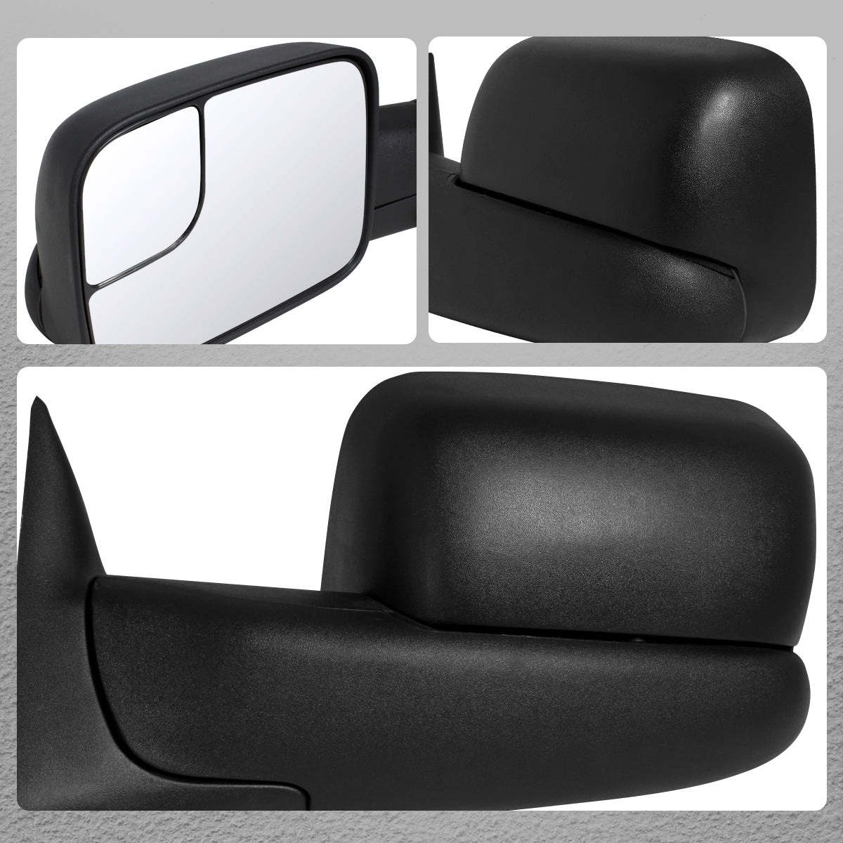 1994-1997 Dodge RAM Power Adjustable, Manual Fold & Extendable Towing Mirrors