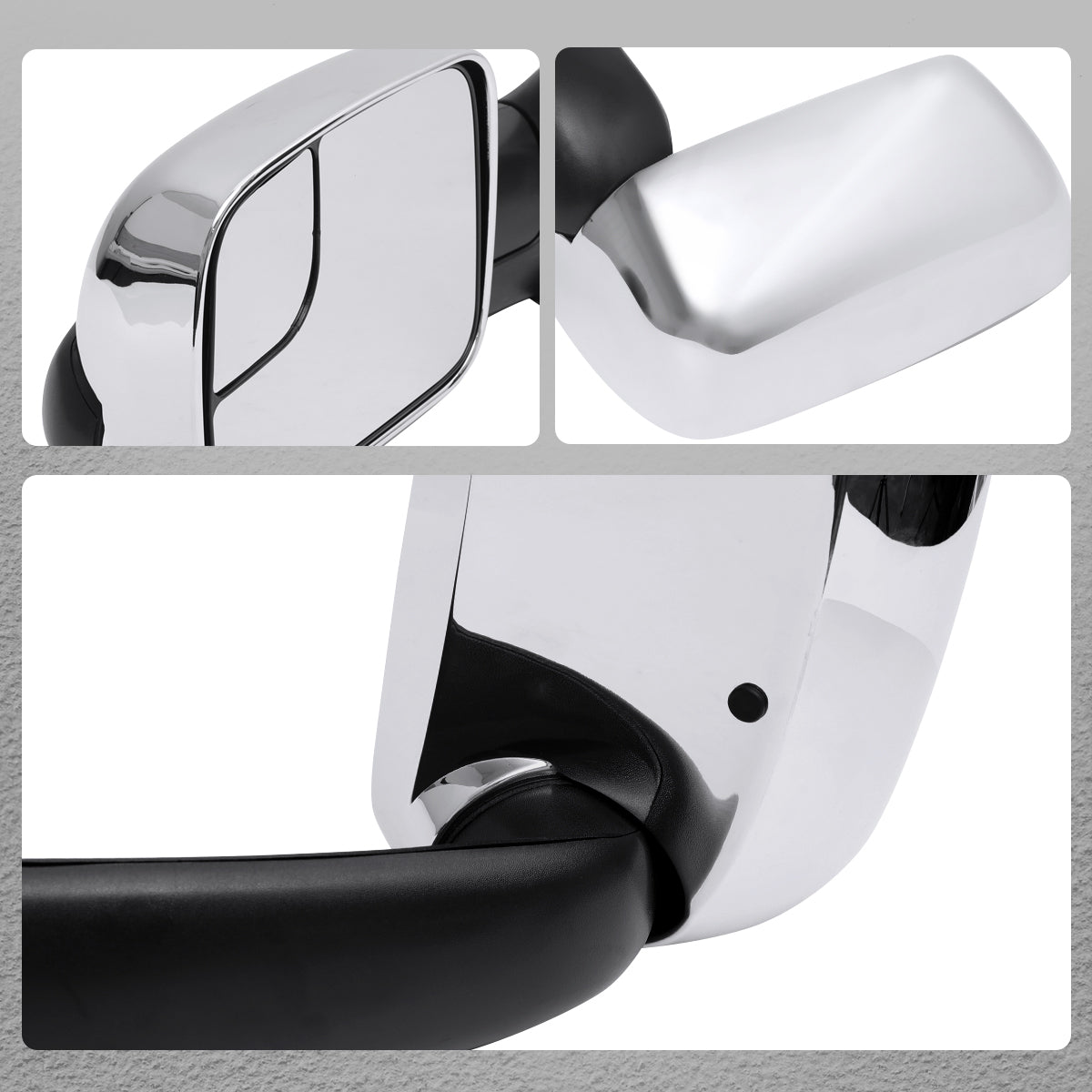1994-2001 Dodge RAM 1500 / 1994-2002 Ram 2500 3500 Chrome Manual Adjustable & Extendable Towing Mirrors