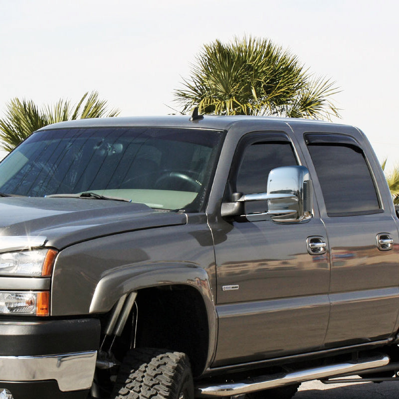 2003-2007 Chevrolet Silverado Power Adjustable, Heated, & Manual Extendable Chrome Towing Mirrors w/ Smoked Lens LED Turn Signal Lights
