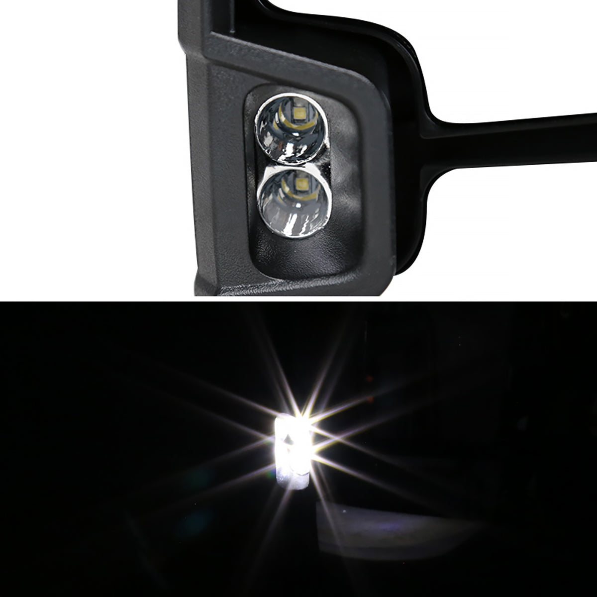 2007-2014 Chevrolet Silverado/Suburban/ GMC Sierra/Yukon/Yukon XL Power Adjustable, Heated, & Manual Extendable Chrome Towing Mirrors w/ Smoked Lens LED Turn Signal & Clearance Lights