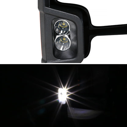 2007-2014 Chevrolet Silverado/Suburban GMC Sierra/Yukon/Yukon XL Power Adjustable, Heated, & Manual Extendable Chrome Towing Mirrors w/ LED Turn Signal & Clearance Lights