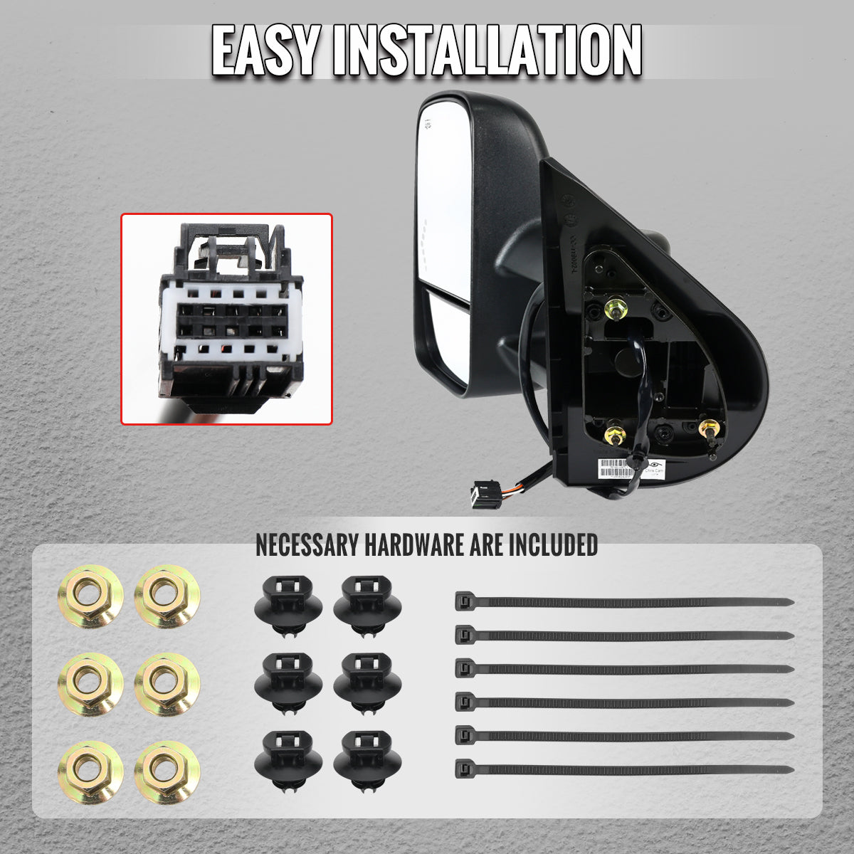 2007-2013 Chevrolet Silverado / Suburban / Avalanche / Tahoe GMC Sierra / Yukon / Yukon XL Power Adjustable Manual Extenable Heated Towing Mirrors