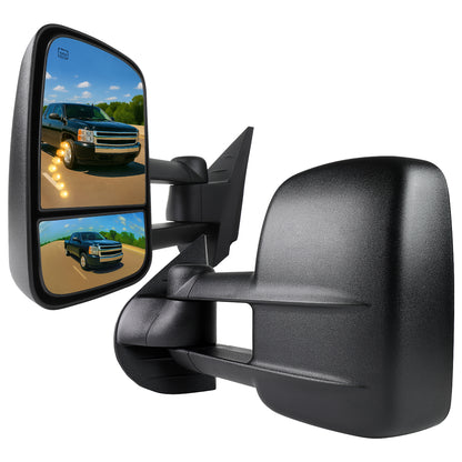 2007-2013 Chevrolet Silverado / Suburban / Avalanche / Tahoe GMC Sierra / Yukon / Yukon XL Power Adjustable Manual Extenable Heated Towing Mirrors