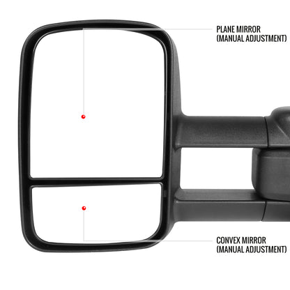 2014-2018 Chevrolet Silverado/GMC Sierra Manual Adjustable & Extendable Towing Mirrors