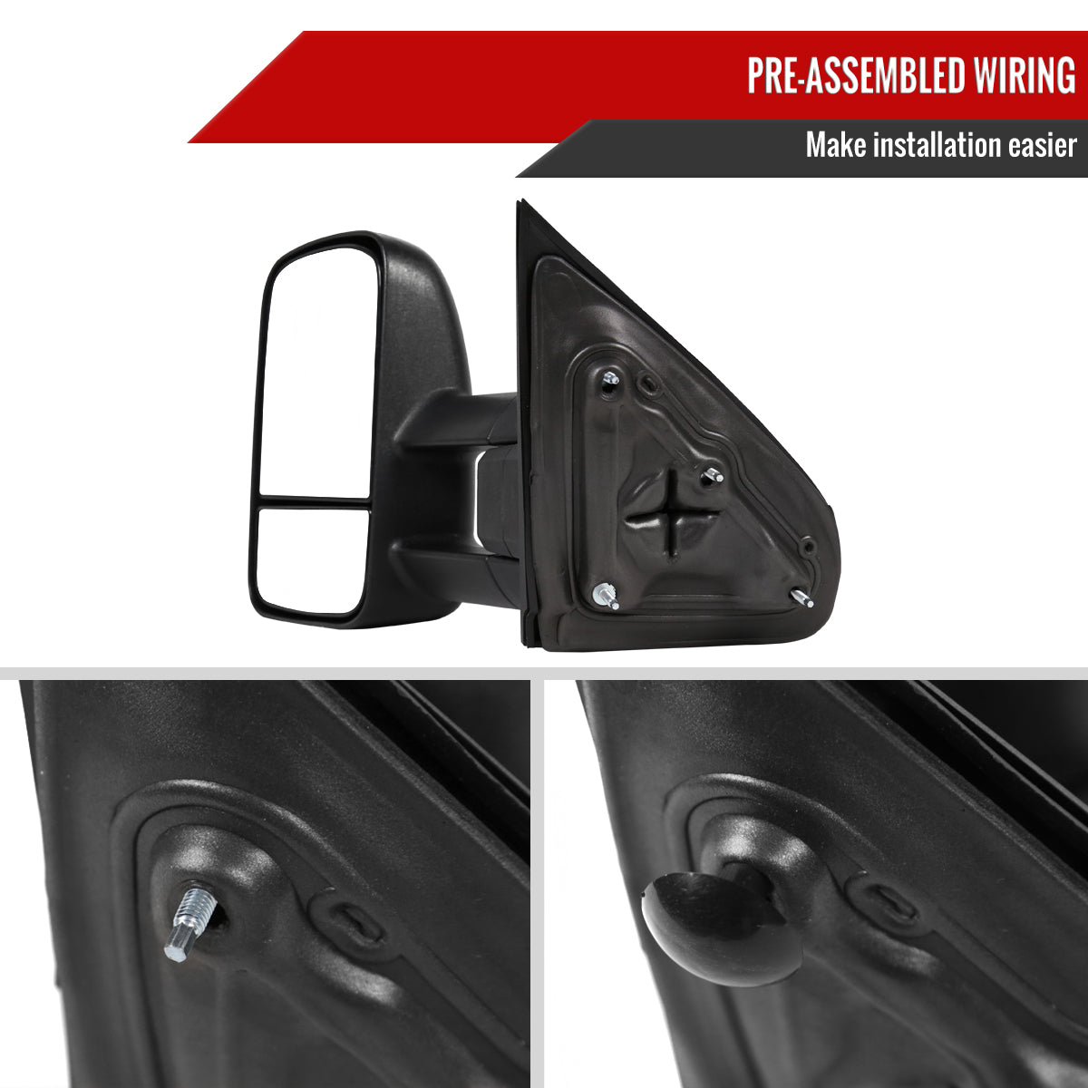 2014-2018 Chevrolet Silverado/GMC Sierra Manual Adjustable & Extendable Towing Mirrors