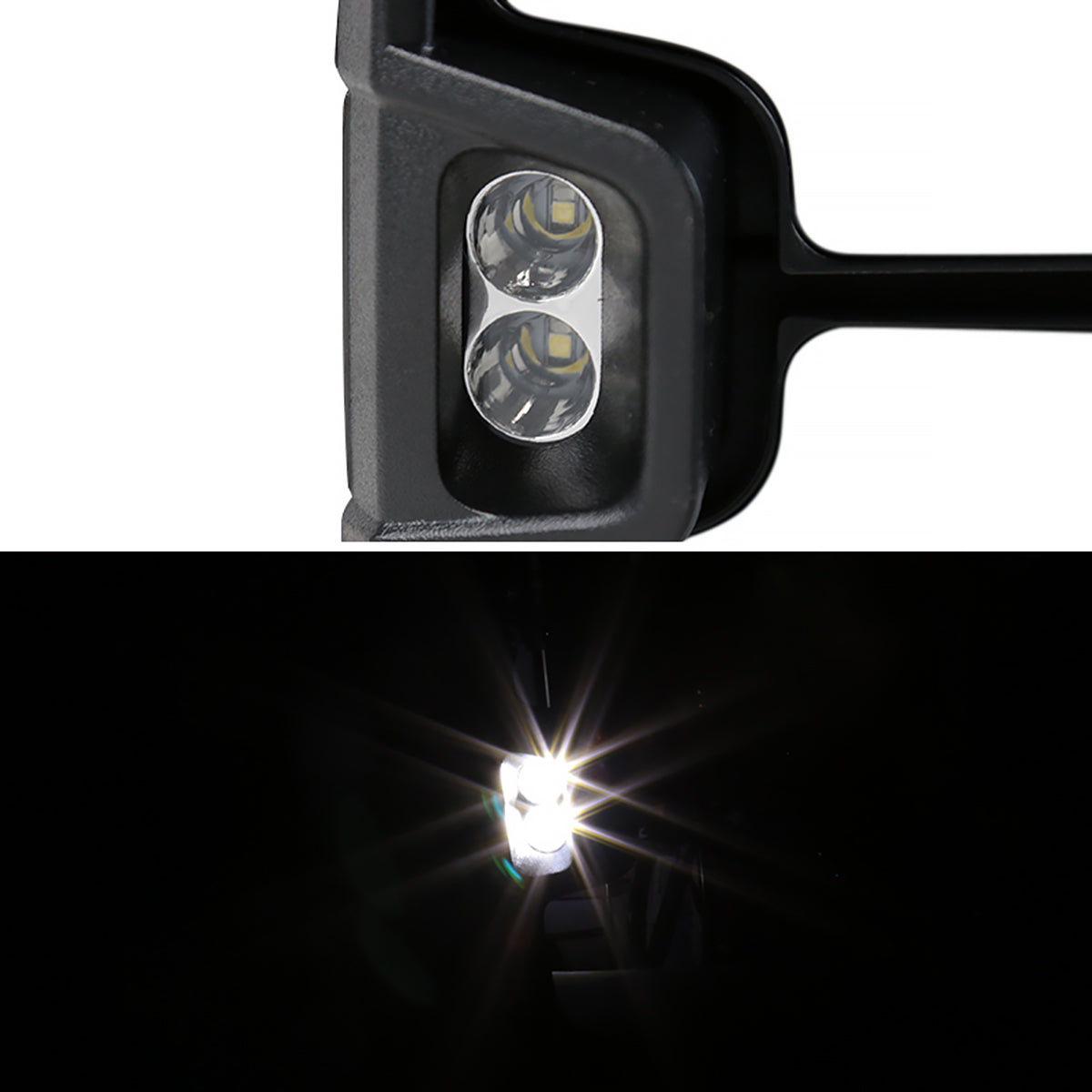 2014-2018 Chevrolet Silverado/ GMC Sierra Power Adjustable, Folding, Heated, & Manual Extendable Towing Mirrors w/ Smoked Lens LED Turn Signal & Clearance Lights