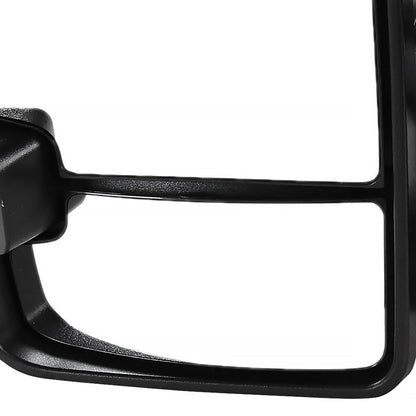 2014-2018 Chevrolet Silverado/GMC Sierra Power Heated Manual Extendable Chrome Towing Mirrors w/ Amber Lens LED Turn Signal & Clearance Lights