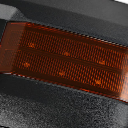 2014-2018 Chevrolet Silverado/GMC Sierra Power Heated Manual Extendable Chrome Towing Mirrors w/ Amber Lens LED Turn Signal & Clearance Lights