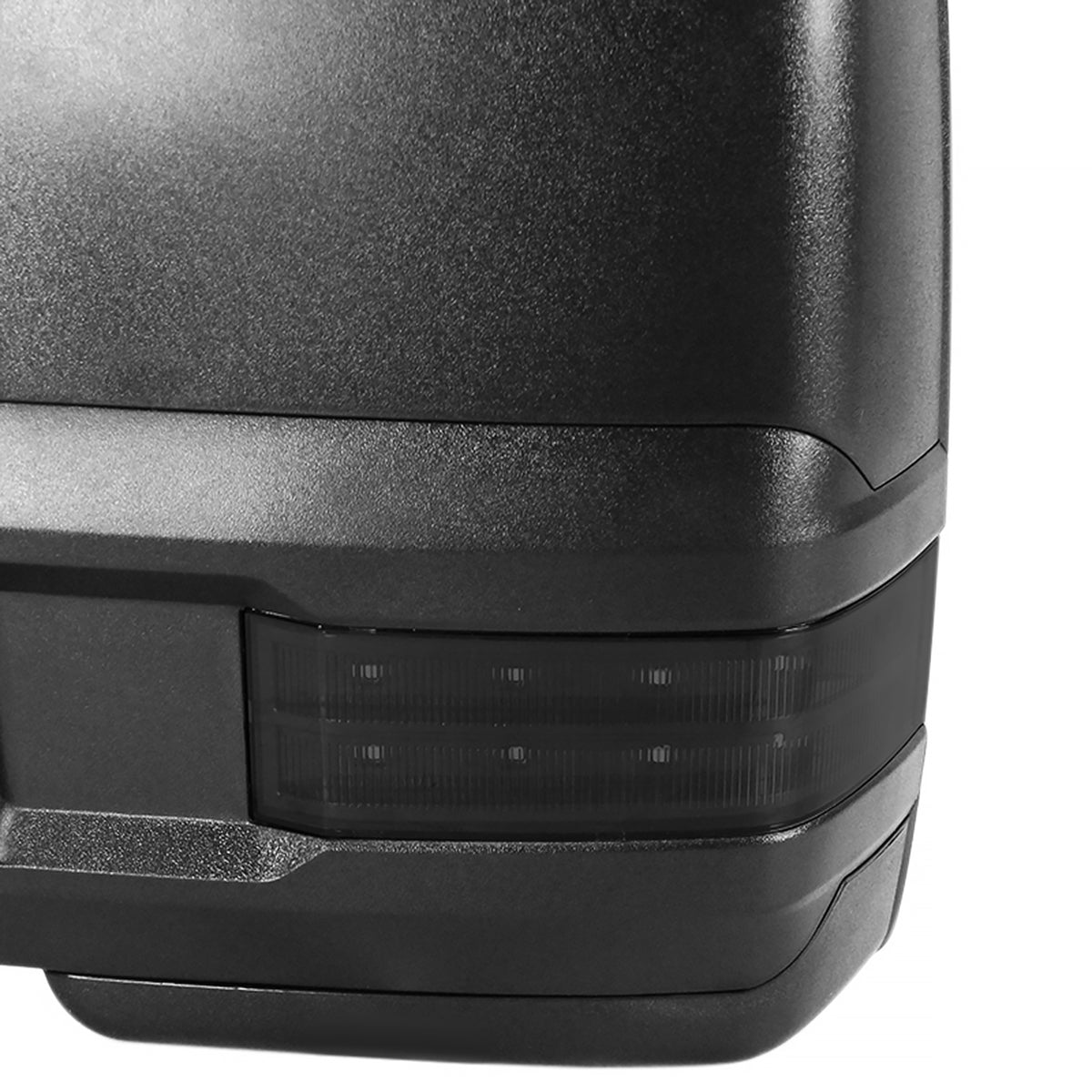 2014-2018 Chevrolet Silverado/ GMC Sierra Power Adjustable, Folding, Heated, & Manual Extendable Black Towing Mirrors w/ Smoked Lens LED Turn Signal & Clearance Lights