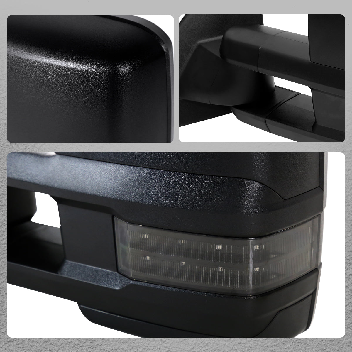 2014-2018 Chevrolet Silverado / GMC Sierra Power Adjustable, Heated, & Manual Extendable Towing Mirrors w/ Smoked Lens LED Signal & Clearance Lights