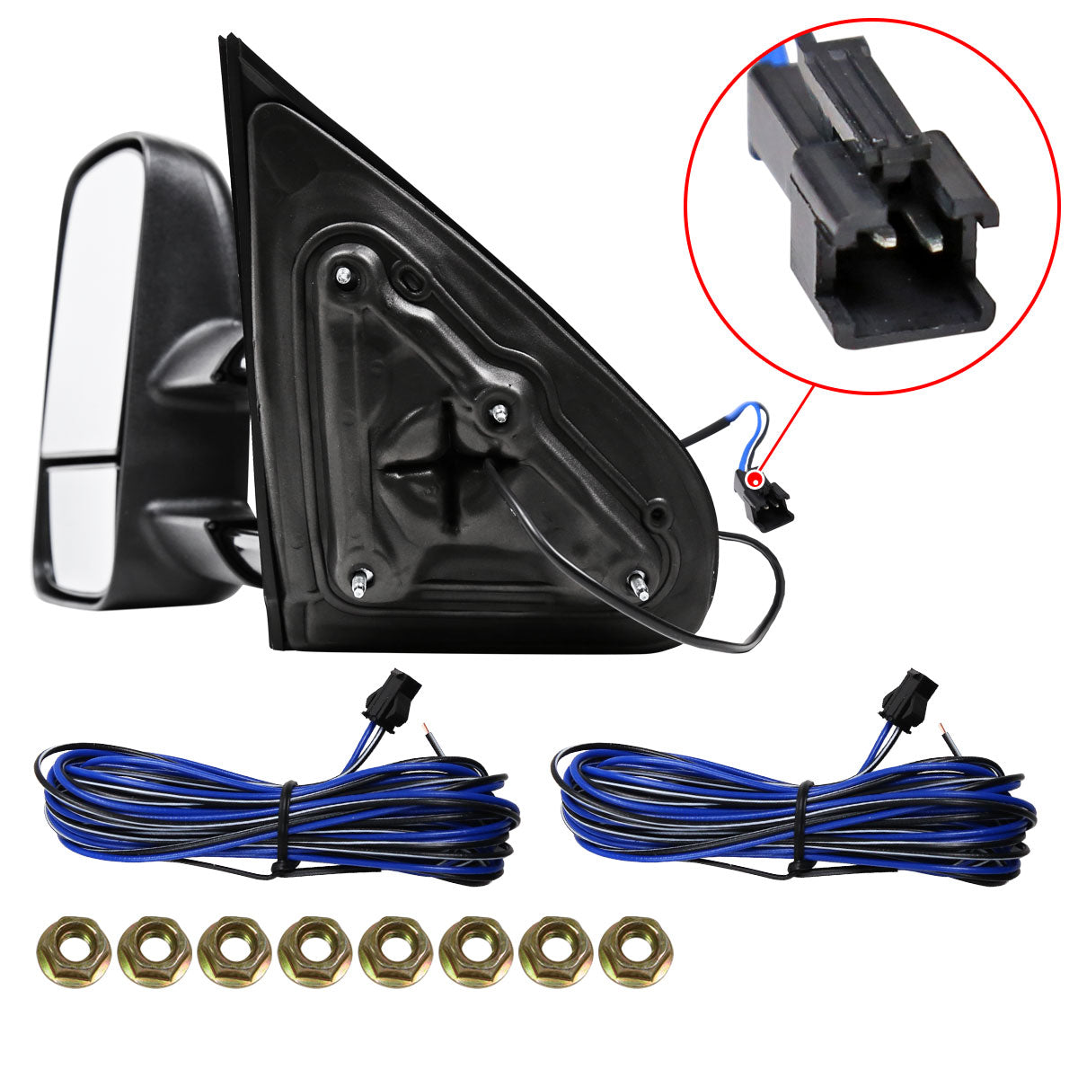 2014-2018 Chevrolet Silverado/GMC Sierra Manual Adjustable & Extendable Towing Mirrors w/ Smoked Lens LED Turn Signal Lights