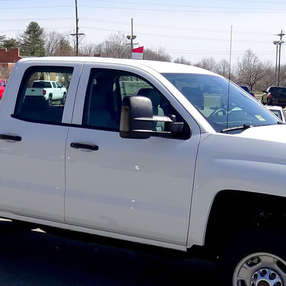 2014-2018 Chevrolet Silverado/GMC Sierra Manual Adjustable & Extendable Towing Mirrors w/ Smoked Lens LED Turn Signal Lights