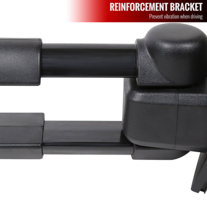 2014-2018 Chevrolet Silverado/GMC Sierra Power Heated Manual Extendable Towing Mirrors w/ Smoked Lens LED Turn Signal Lights