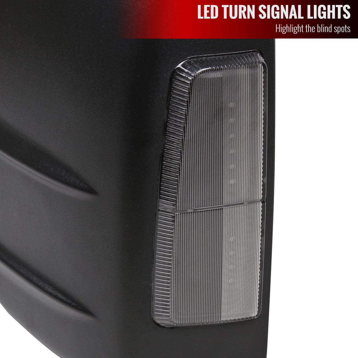 2014-2018 Chevrolet Silverado/GMC Sierra Power Heated Manual Extendable Towing Mirrors w/ Smoked Lens LED Turn Signal Lights