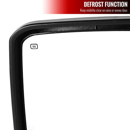 1999-2002 Chevrolet Silverado/Tahoe/Suburban/Avalanche GMC Sierra/Yukon/Yukon XL Power Heated Manual Extendable Towing Mirrors w/ Amber Lens LED Turn Signal & Clearance Lights