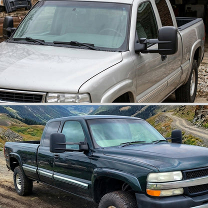 1999-2002 Chevrolet Silverado/Tahoe/Suburban GMC Sierra/Yukon XL Power Heated Manual Extendable Towing Mirrors