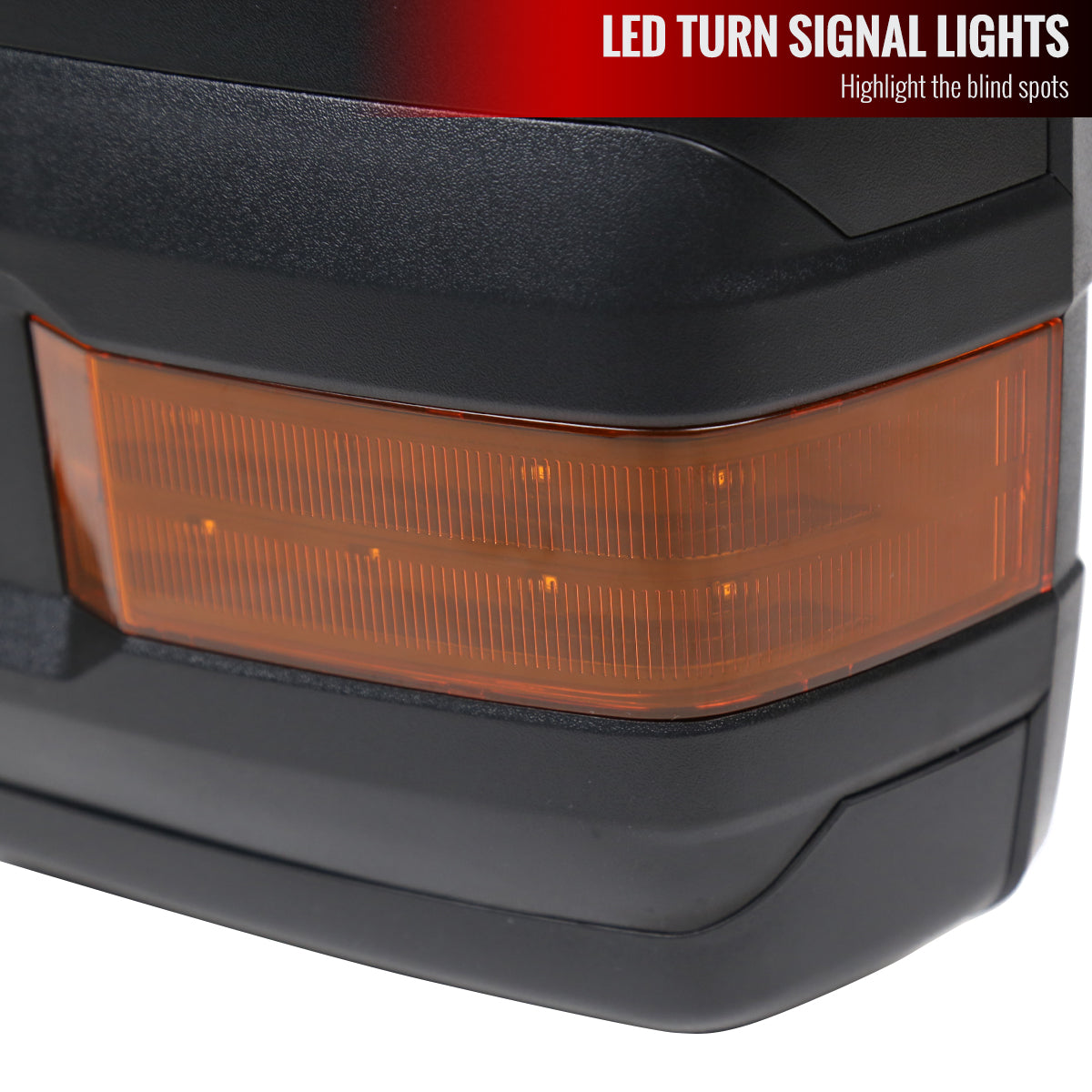 2007-2017 Toyota Tundra/ 2008-2017 Sequoia Power Heated BSM Manual Extendable Towing Mirrors w/ LED Turn Signal & Clearance Lights