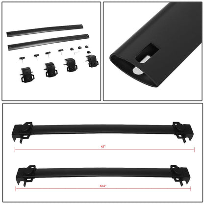 2017-2021 Jeep Compass Roof Rack Cross Bars Black