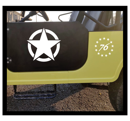 Roxor '76 - Military Stars for Hood & Doors