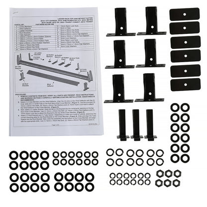 2010-2019 Ford Transit/Nissan NV Glossy Black Steel 3 Bar Roof Ladder Racks