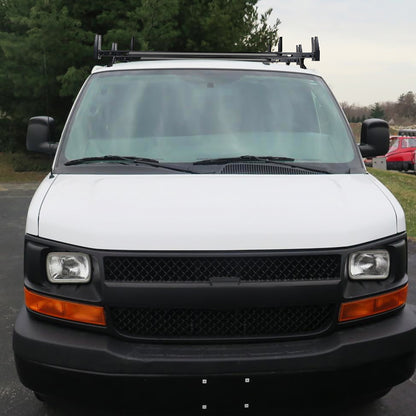 2010-2019 Ford Transit/Nissan NV Glossy Black Steel 3 Bar Roof Ladder Racks