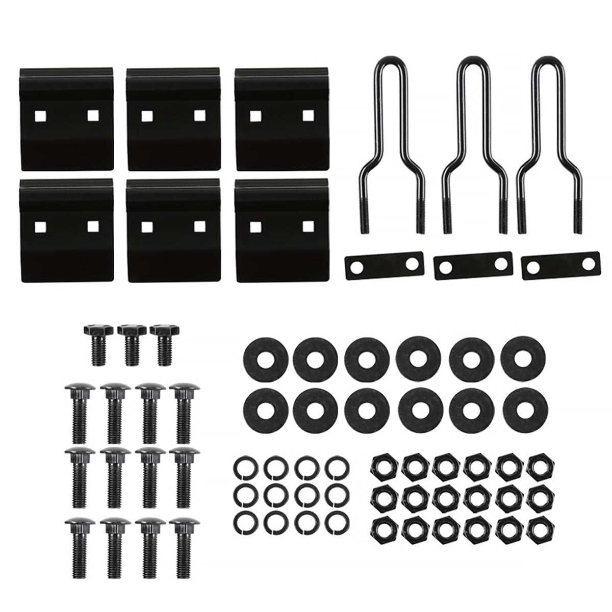 1999-2024 Chevrolet Express/ GMC Savana/ Ford E Series Glossy Black Steel 3-Bar Roof Ladder Racks