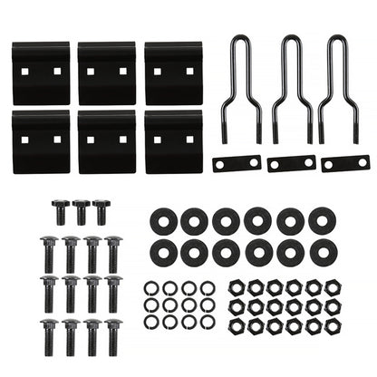 1999-2024 Chevrolet Express/ GMC Savana/ Ford E Series Glossy Black Steel 3-Bar Roof Ladder Racks