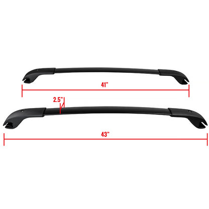2010-2017 Subaru Impreza Sport/XV Crosstrek Black Powder Coated Aluminium Roof Rack Cross Bars