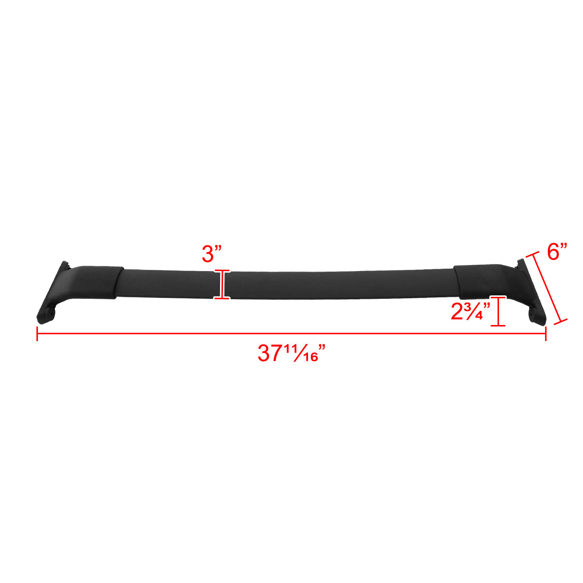 2013-2016 Mazda CX-5 Black Powder Coated Aluminum Roof Rack Cross Bars