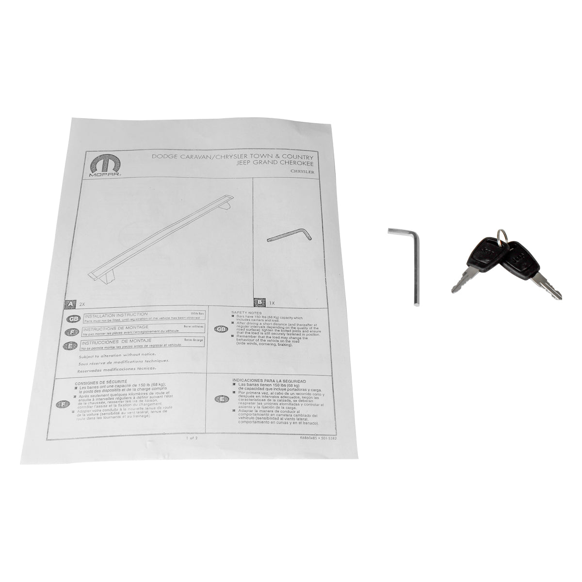 2011-2018 Jeep Grand Cherokee Black Aluminum Roof Rack Bars