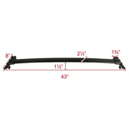 2008-2013 Toyota Highlander Black Powder Coated Aluminum Roof Rack Cross Bars