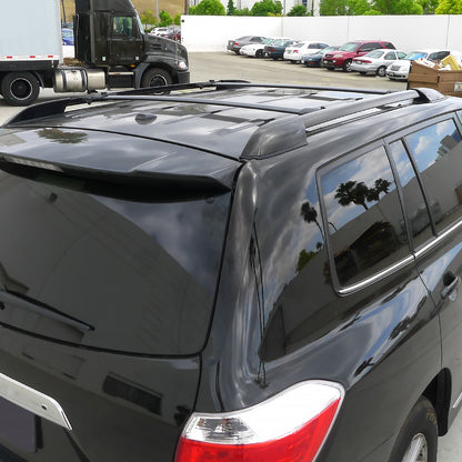2008-2013 Toyota Highlander Black Powder Coated Aluminum Roof Rack Cross Bars