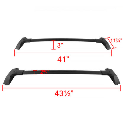 2009-2017 Chevrolet Traverse Black Aluminum Roof Rack Cross Bars