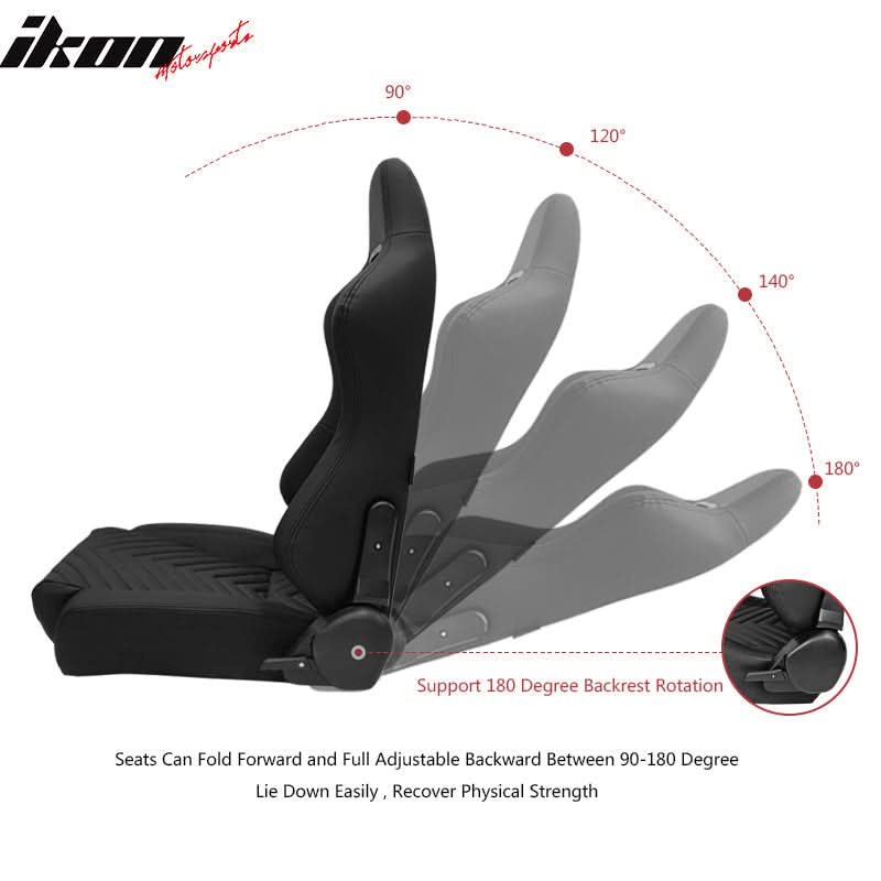 Universal Pair Reclinable Racing Seat with Dual Slider