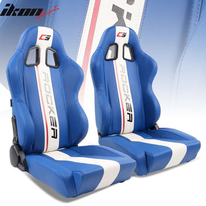 Universal Racing Seat Dual Slider PU Carbon Leather