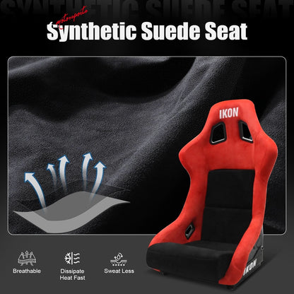 Universal Racing Bucket Seats W/ 4 Point 3" Belt Harness Blue