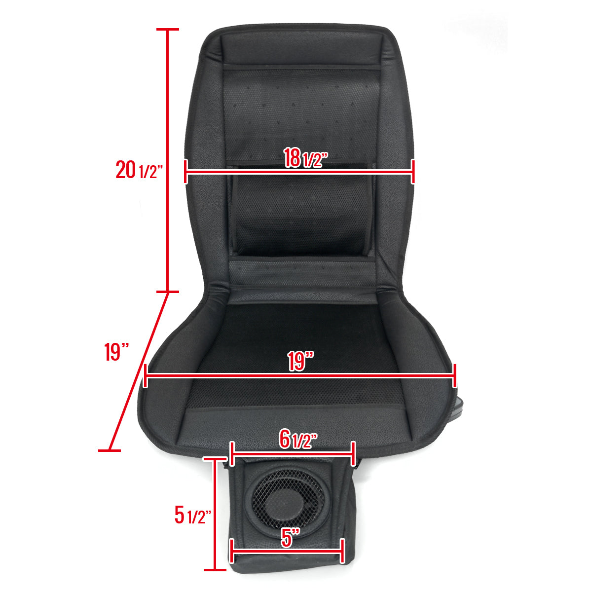 3-in-1 Seat Cover Warmer + Cooler + Massager + Remote Control