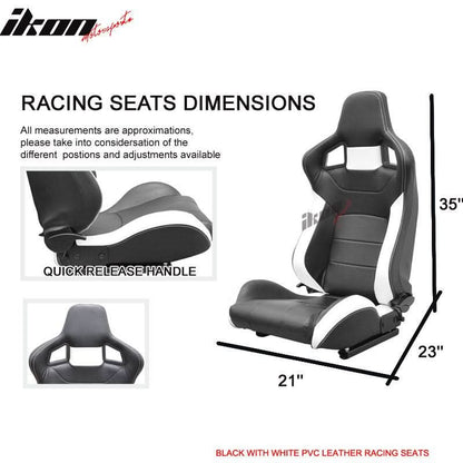 1990-1999 Toyota MR2 W20 SW20 Chassis Racing Seats + Bracket