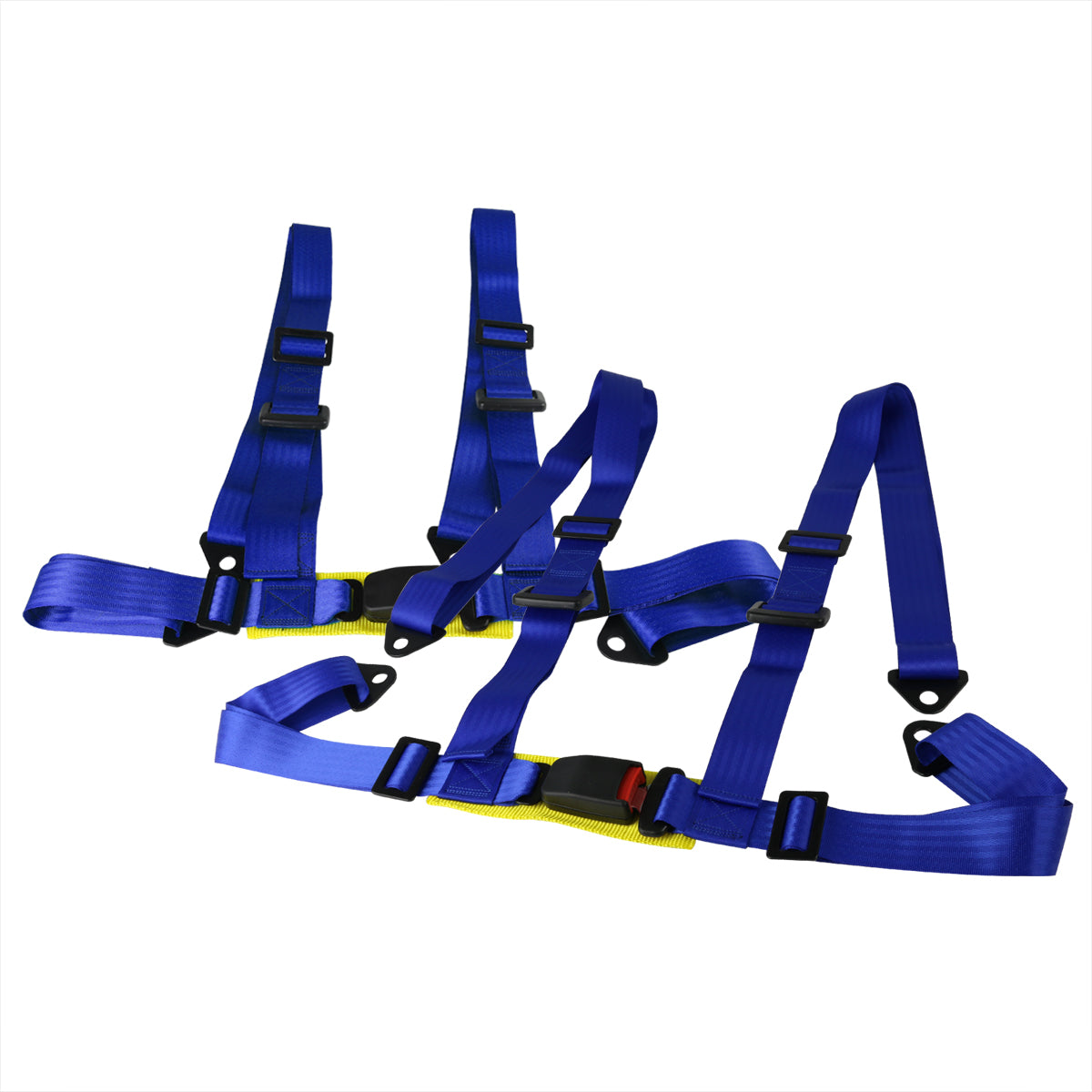 Universal Blue 4 Point Racing Seat Belt Buckle Safety Harness