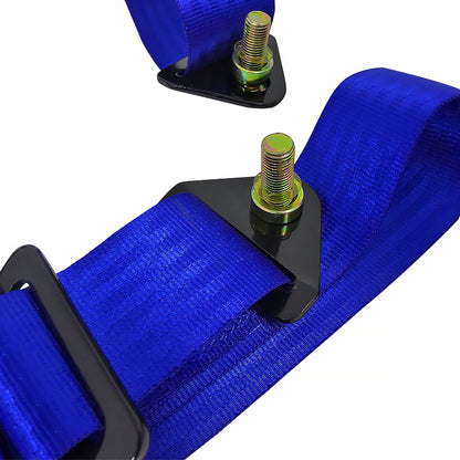 Universal Blue 4 Point Racing Seat Belt Buckle Safety Harness
