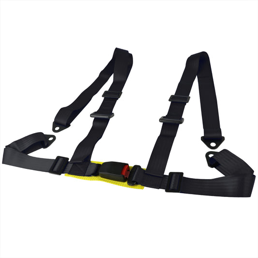 Universal Black 4 Point Racing Seat Belt Buckle Safety Harness