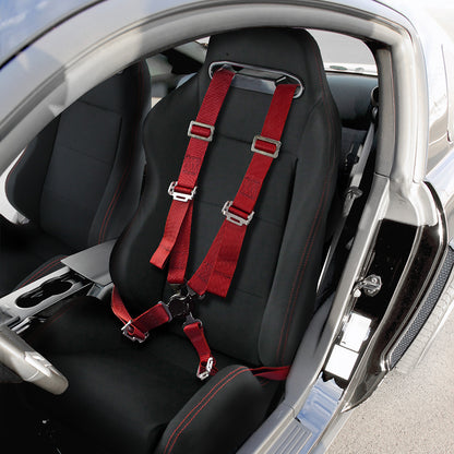 Universal Red 4 Point Quick Release Camlock Racing Seat Belt Safety Harness