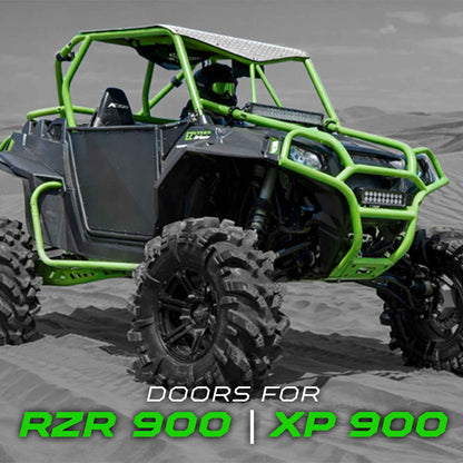 50 Cal RZR Doors Red on Black
